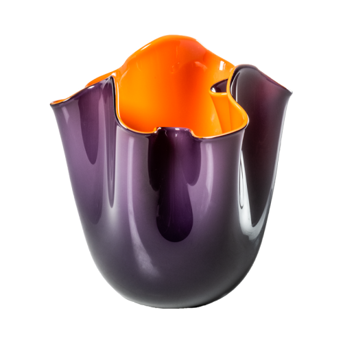 Venini Fazzoletto opalino 13,5 cm - Arancio - Indaco