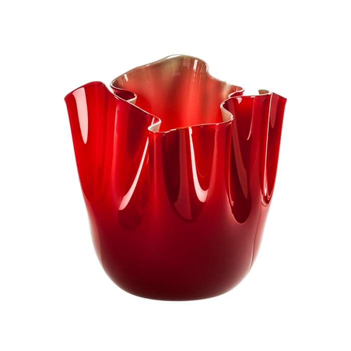 FAZZOLETTO Vaso 700.02 - rosso lattimo interno verde mela rosso lattimo interno verde mela