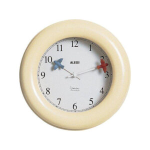 Alessi 10 Kitchen Clock Orologio da parete bianco avorio