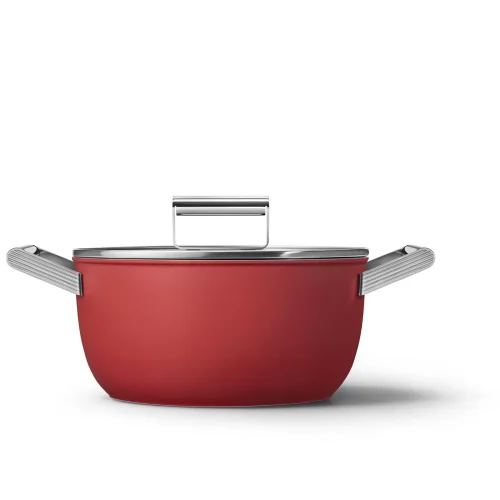 Smeg Cookware Casseruola bassa 2 manici con coperchio