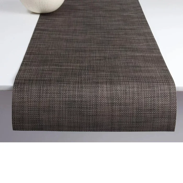 runner-darkwalnut Chilewich Runner 36x183cm Mini Basketweave - Dark Walnut