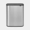 Brabantia BO TOUCH Bin, 2 x 30L - inox satinato fpp, anti-impronte