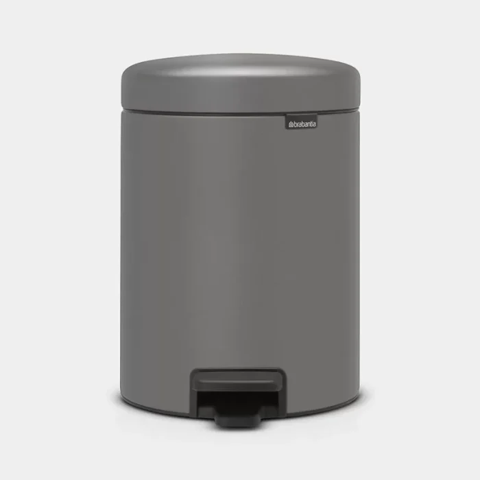 Brabantia NewIcon Pedal Bin Pattumiera a pedale 5 lt - Mineral Concrete Grey