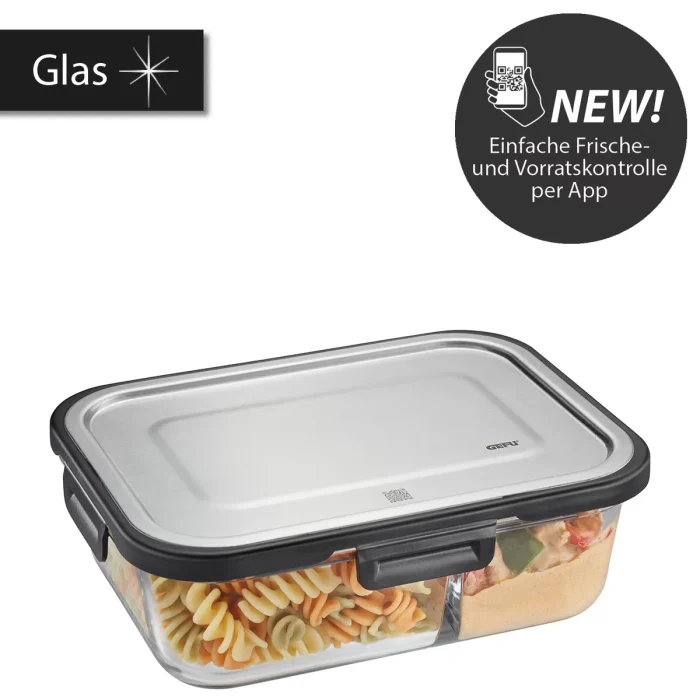 Gefu Milo Contenitore salva freschezza rettangolare a due scomparti 450+750 ml