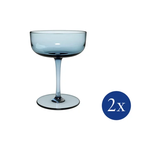Villeroy & Boch Like Ice coppa da spumante / coppetta da dessert, set da 2 pz.
