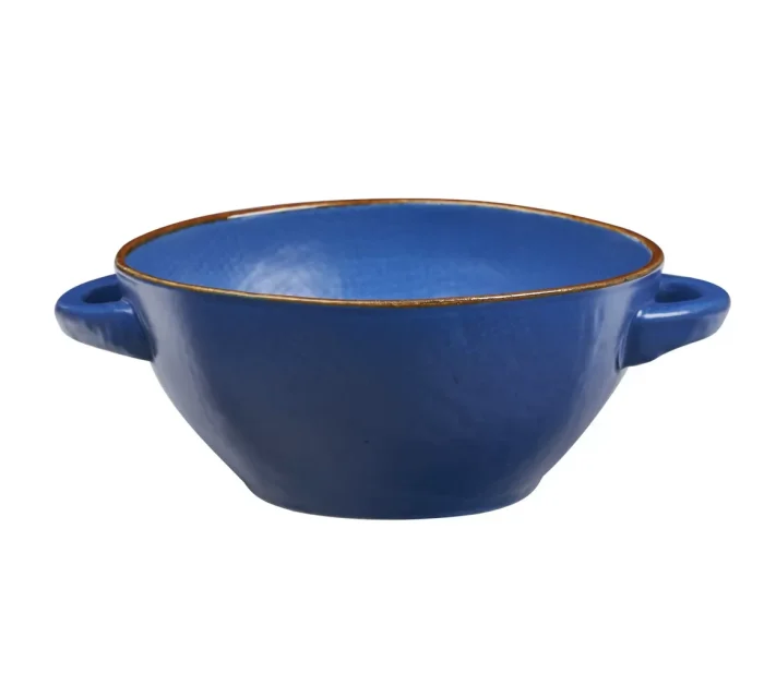 Novità Home MEDITERRANEO Ciotola zuppa con manici 20x15x7cm blu