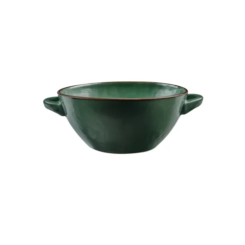 Novità Home MEDITERRANEO Ciotola zuppa con manici 20x15x7cm verde