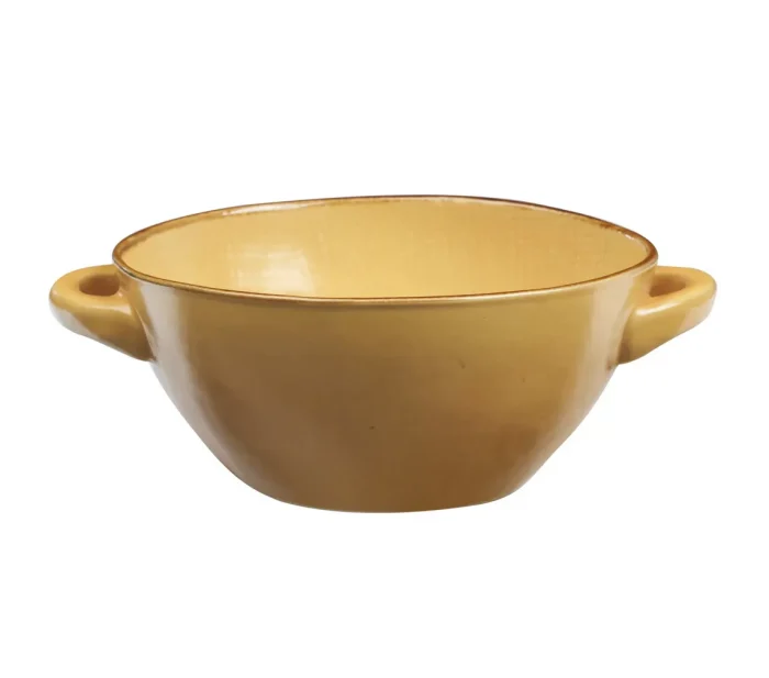 Novità Home MEDITERRANEO Ciotola zuppa con manici 20x15x7cm giallo