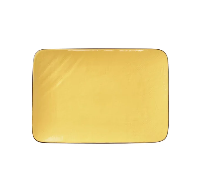 Novità Home MEDITERRANEO Piatto rettangolare 27x19,5x2cm giallo
