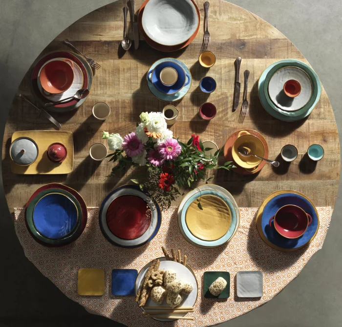 Novità Home MEDITERRANEO Set piatti per 6 persone, 18 pezzi - colori assortiti