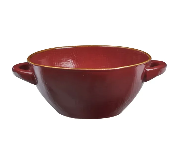 rosso Novità Home MEDITERRANEO Ciotola zuppa con manici 20x15x7cm rosso