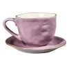 tazza macchiato rosa Novità Home MEDITERRANEO Tazza the/macchiato con piatto rosa