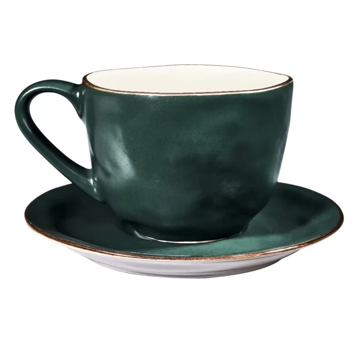 Novità Home MEDITERRANEO Tazza the/macchiato con piatto verde