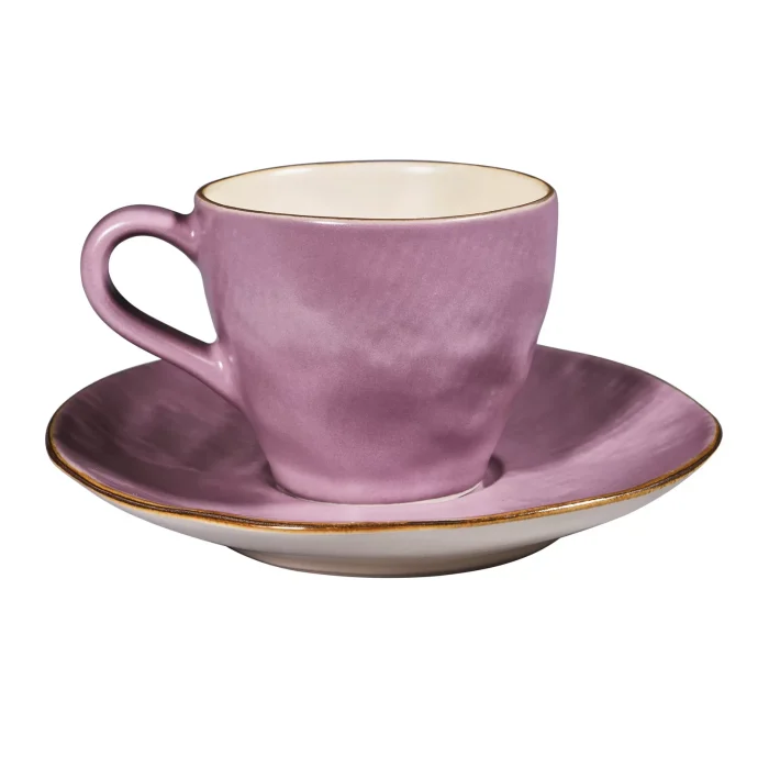 Novità Home MEDITERRANEO Tazzina caffè con piattino  rosa
