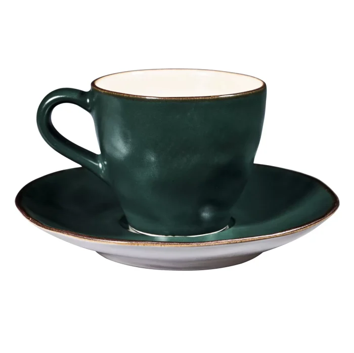 Novità Home MEDITERRANEO Tazzina caffè con piattino  verde