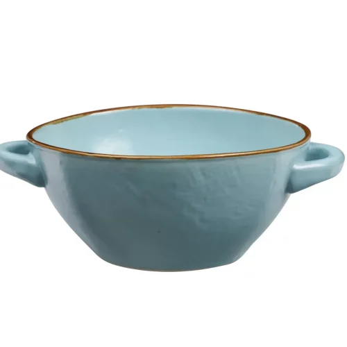 Novità Home MEDITERRANEO Ciotola zuppa con manici 20x15x7cm turchese