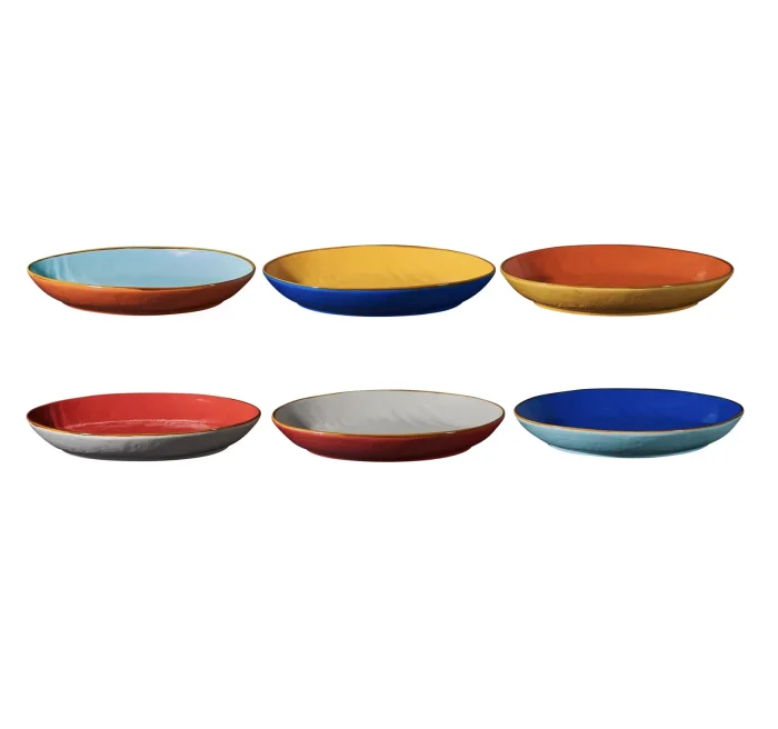 Novità Home MEDITERRANEO Vassoio ovale bordo alto 31x21x5 colori assortiti