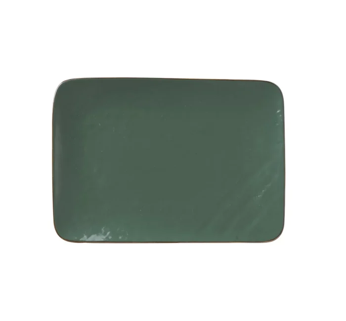 verde Novità Home MEDITERRANEO Piatto rettangolare 27x19,5x2cm verde