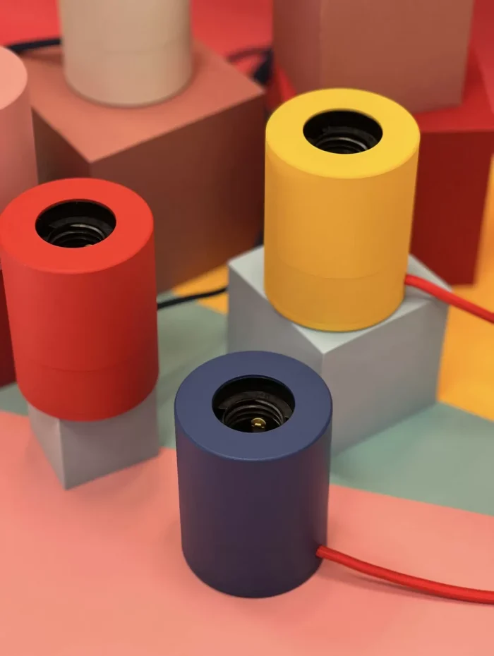 MITB Porta Lampada Da Tavolo Pop Rosso non dimmerabile