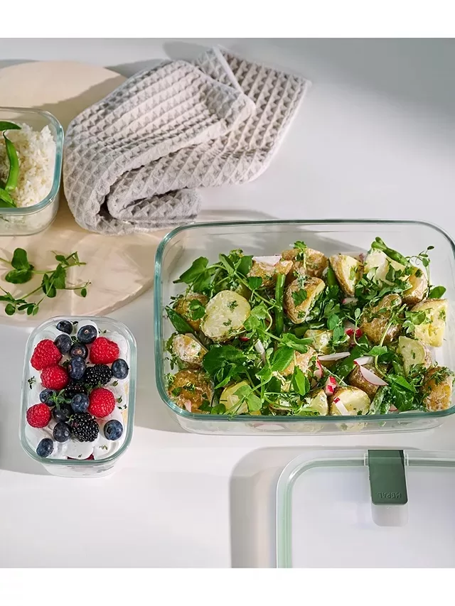 Mepal Easy Clip vetro Set 2 contenitori salvafreschezza 1 L + 1,5 L