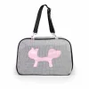 TP1551NR_2 United Pets Mesh Bag ECO trasportino per cani e gatti in rPET nero rosa
