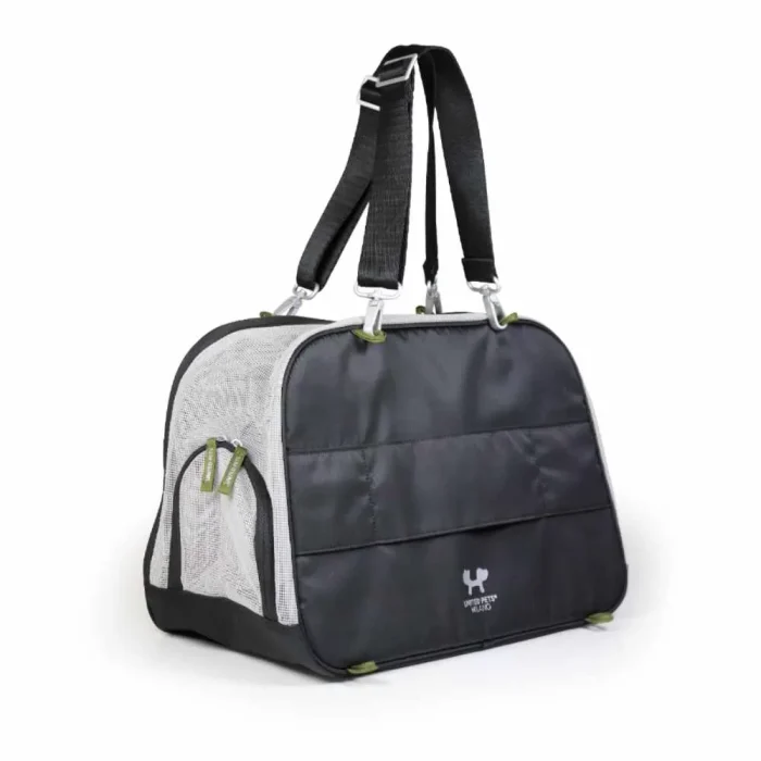 United Pets Mesh Bag ECO trasportino per cani e gatti in rPET nero verde