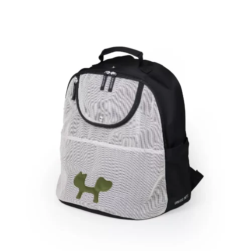 United Pets Pet Reverse Backpack ECO zaino per cani in rPET nero/verde