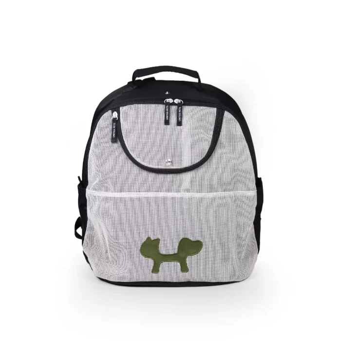 United Pets Pet Reverse Backpack ECO zaino per cani in rPET nero/verde