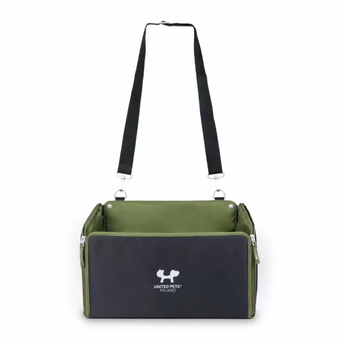 United Pets Urban Pet Car Box ECO Scatola portacani per auto in rPET nero/verde