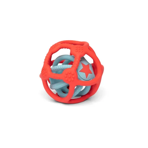 Little L set palline sensoriali silicone arancione e blu