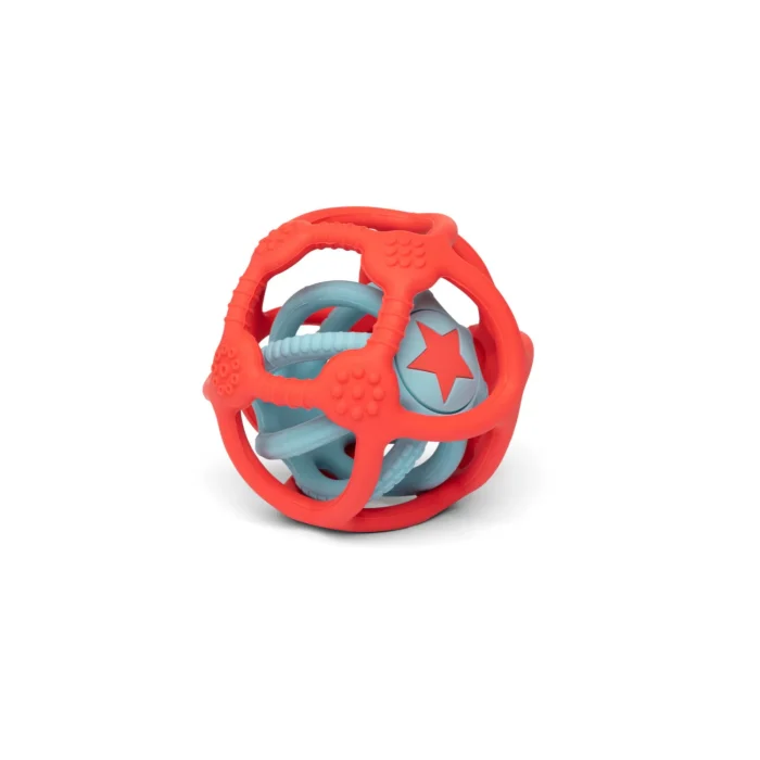 Little L set palline sensoriali silicone arancione e blu