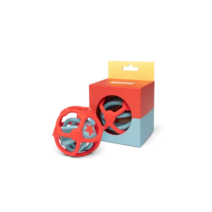 Little L set palline sensoriali silicone arancione e blu