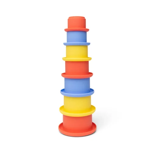 Little L set 7 coppette silicone rosso, giallo e blu
