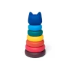 LL022-001 Little L gioco scomponibile silicone torre impilabile con gatto colori vivi