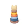 Little L gioco scomponibile silicone torre con gatto beige e blu