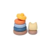 Little L gioco scomponibile silicone torre con gatto beige e blu