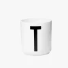 Design Letters Tazza in porcellana - Lettera T
