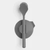 Brabantia DISH DRYING Spazzola lavapiatti con supporto a ventosa - dark grey