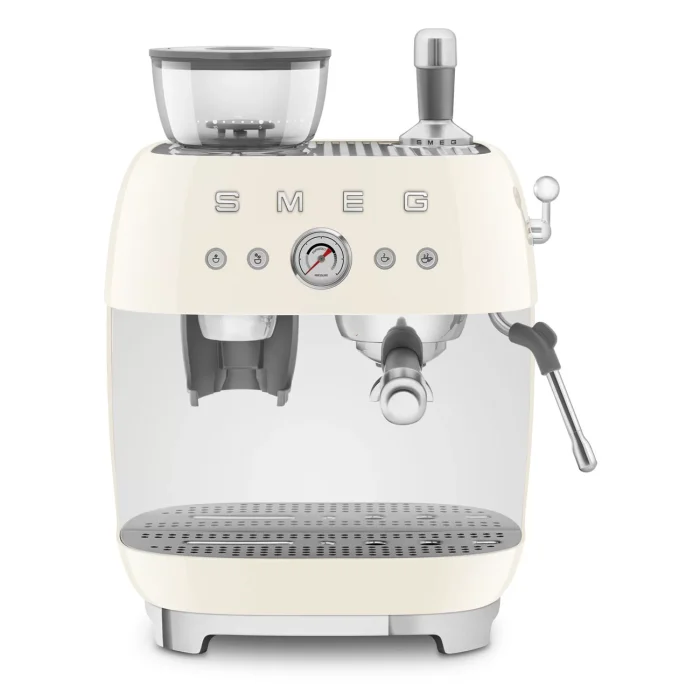 Smeg Macchina da caffè espresso con macinacaffè integrato EGF03 - panna