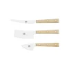 berti-cerimonia-formaggi-set-3pz-crema Berti Coltellerie La Cerimonia dei Formaggi Servizio coltelli da formaggio - manico crema