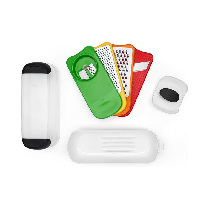 set-completo-di-affetta-verdure-grattugie-e-spiralizzatore-oxo-02 Oxo Good Grips Set spiralatore, affettaverdure e grattugie