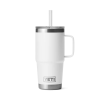 Yeti Rambler tazza da 25 Oz (710 ml) con coperchio con cannuccia - white