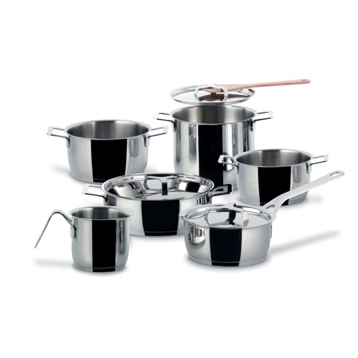 Alessi Pots&Pans Set pentole 6 pezzi + 3 coperchi