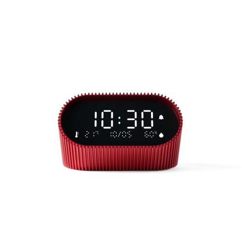 Lexon RAY Orologio - sveglia - umidità - temperatura - rosso