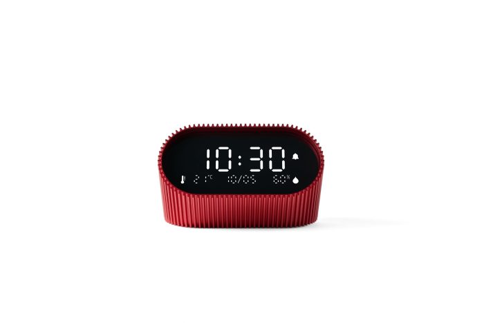 Lexon RAY Orologio - sveglia - umidità - temperatura - rosso