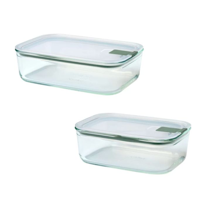 Mepal Easy Clip vetro Set 2 contenitori salvafreschezza 1 L + 1,5 L