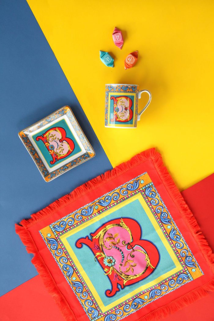 ORTIGIA lettera B Baci Milano ORTIGIA Tovaglietta americana 38x38cm lettera A