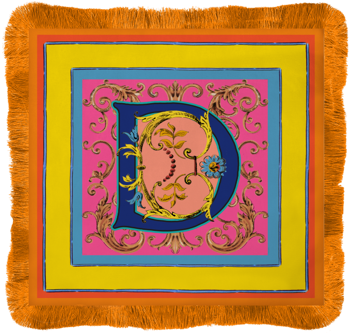 Baci Milano ORTIGIA Tovaglietta americana 38x38cm lettera D