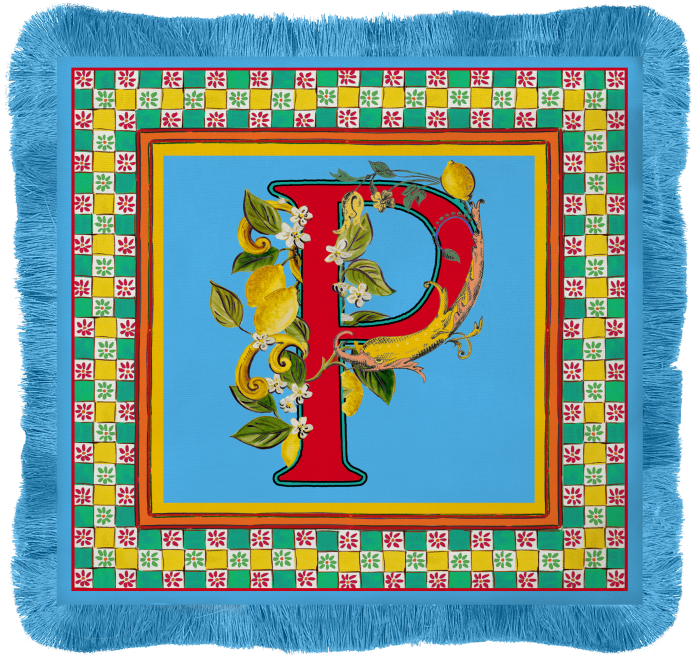 PLAC.ORTP Baci Milano ORTIGIA Tovaglietta americana 38x38cm lettera P