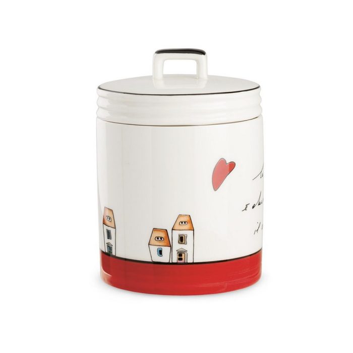 Egan LE CASETTE Barattolo 11xh15cm - rosso